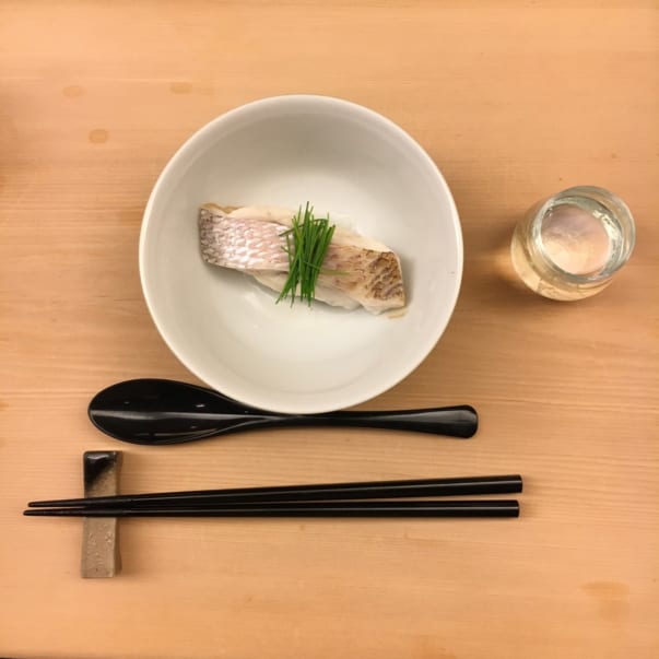Plate of steamed blackthroat seapearch