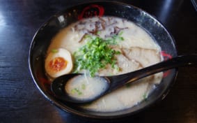 Bowl of tonkotsu ramen in Japan