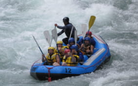 Whitewater river rafting in Japan