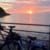 Sunset over the Sea of Japan with bicycle in foreground