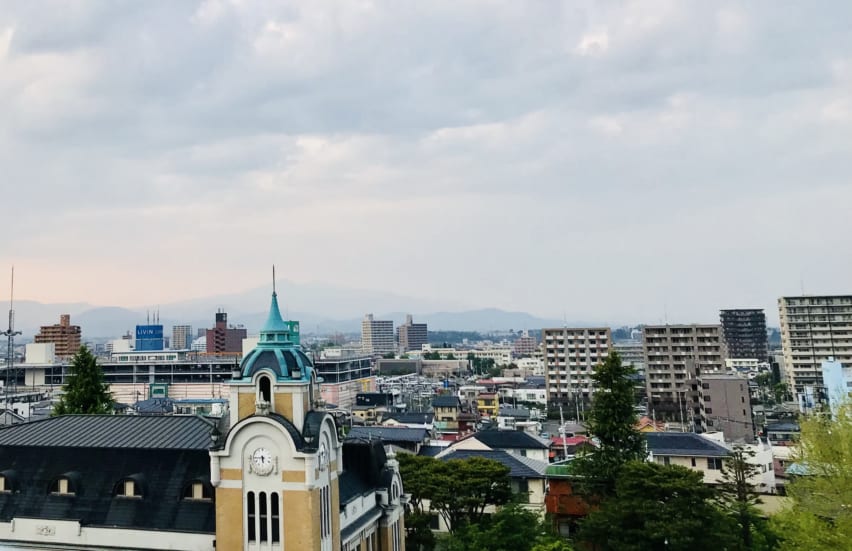 View of Koriyama city from the Community Centre observation deck