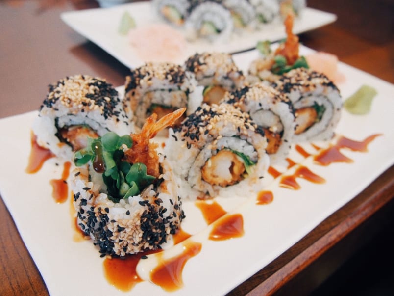 Sushi rolls at Sharaku