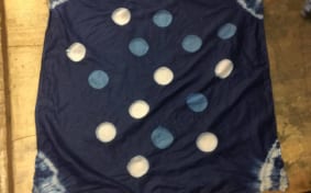 Handkerchief dyed with indigo