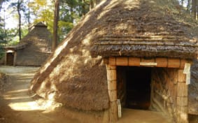reproduction of a Jomon period dwelling