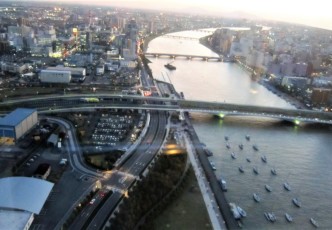 A Bird's Eye View of Niigata from Toki Messe